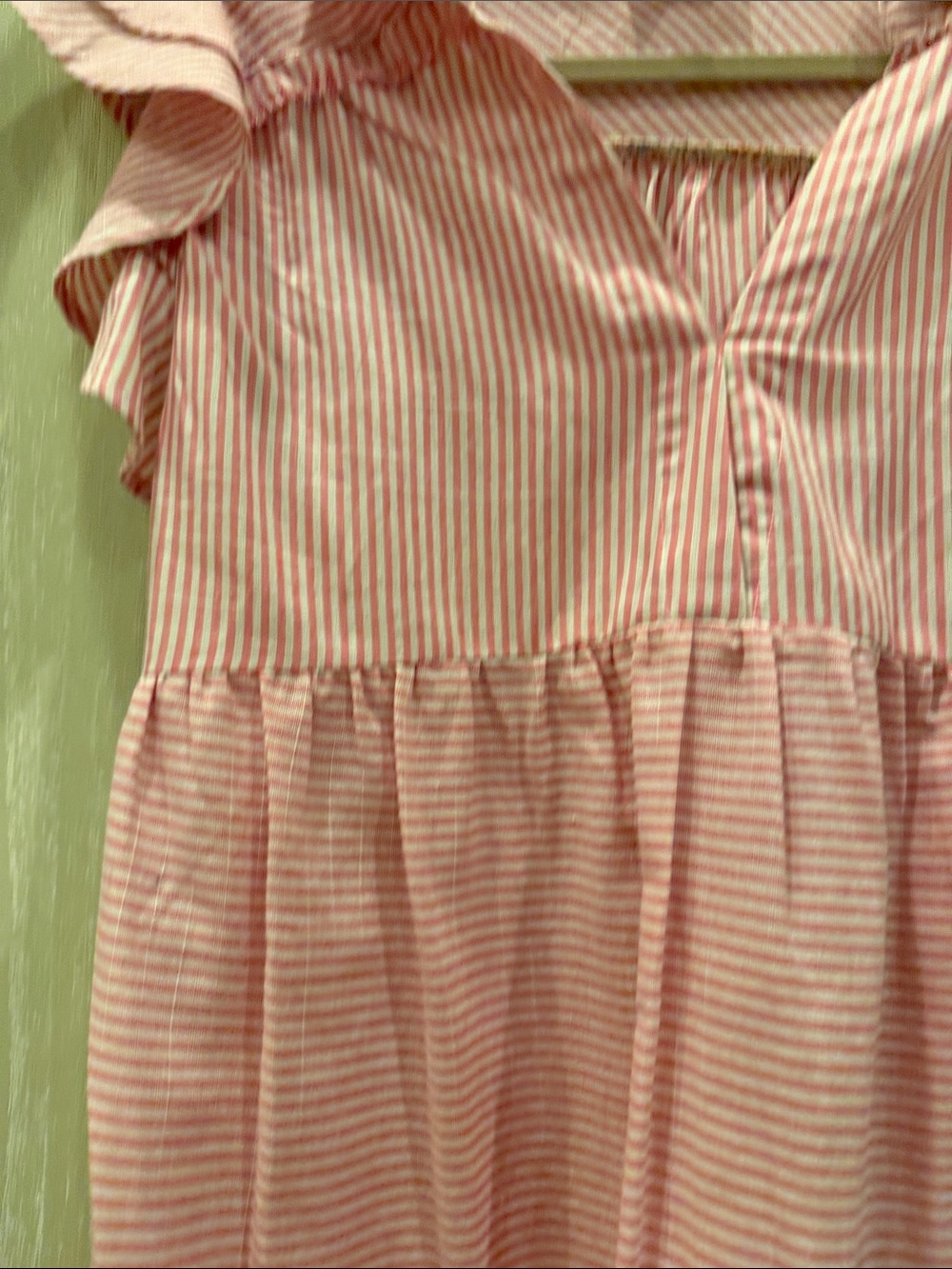 Umgee Pink Striped Ruffle Mini Dress - Picture 4 of 6